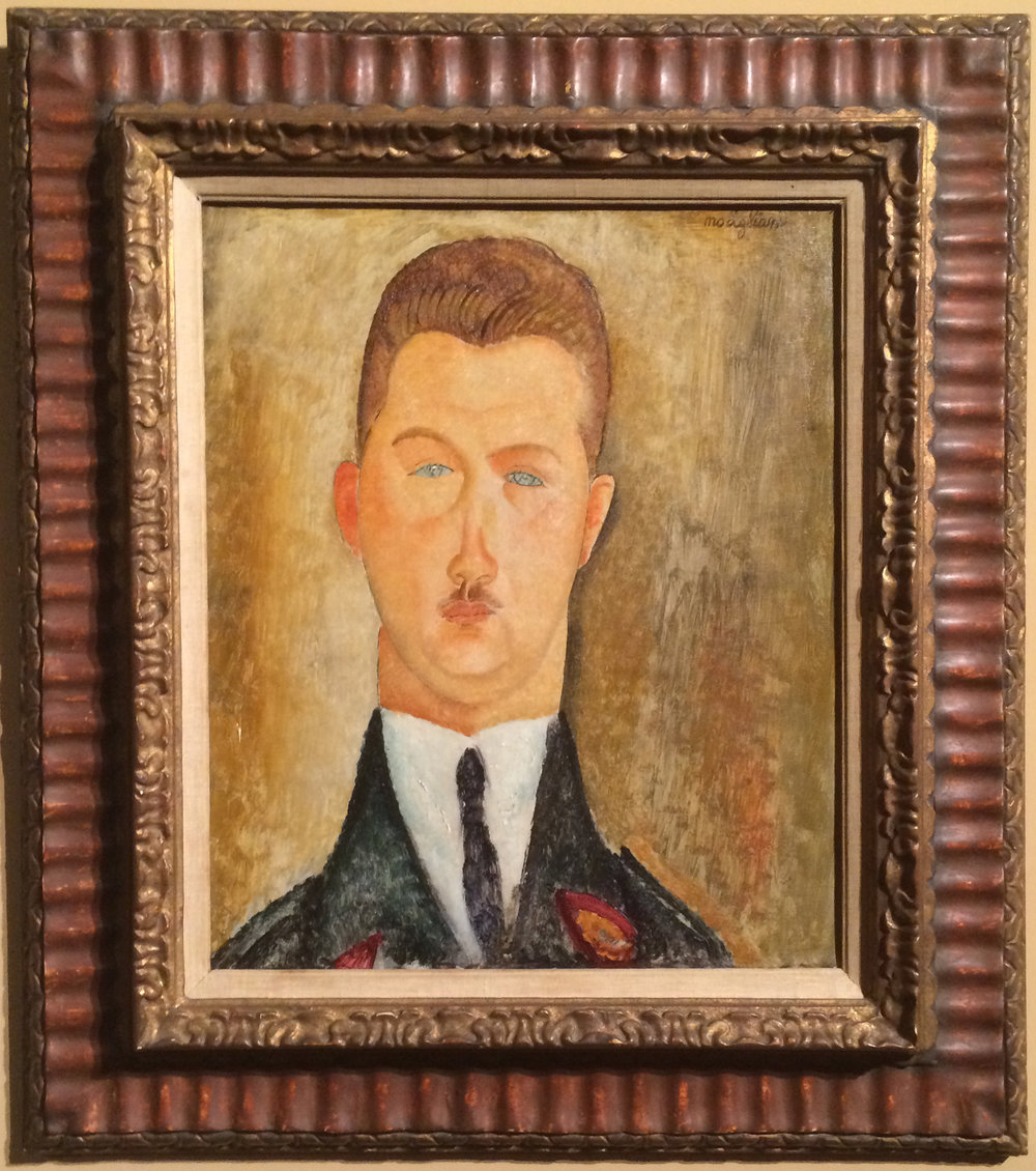 Рис.12 Амедео Модильяни "Портрет доктора Франсуа Брабандера" (1918)
