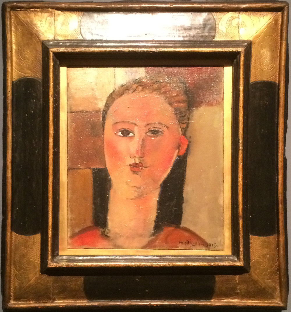 Рис.2 Амедео Модильяни "Девушка с рыжими волосами" (1915, Musée de l'Orangerie)