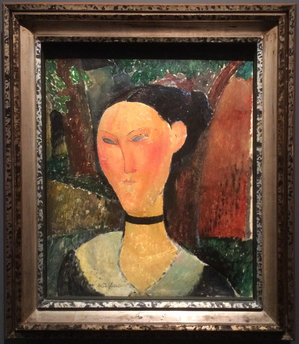 Рис.5 Амедео Модильяни "Девушка с бархатной лентой" (1915, Musée de l'Orangerie)